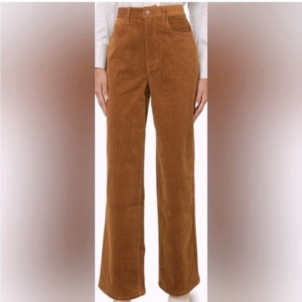 Rails Getty High Rise Corduroy Wide Leg Pants Ground Cinnamon 31 NWT